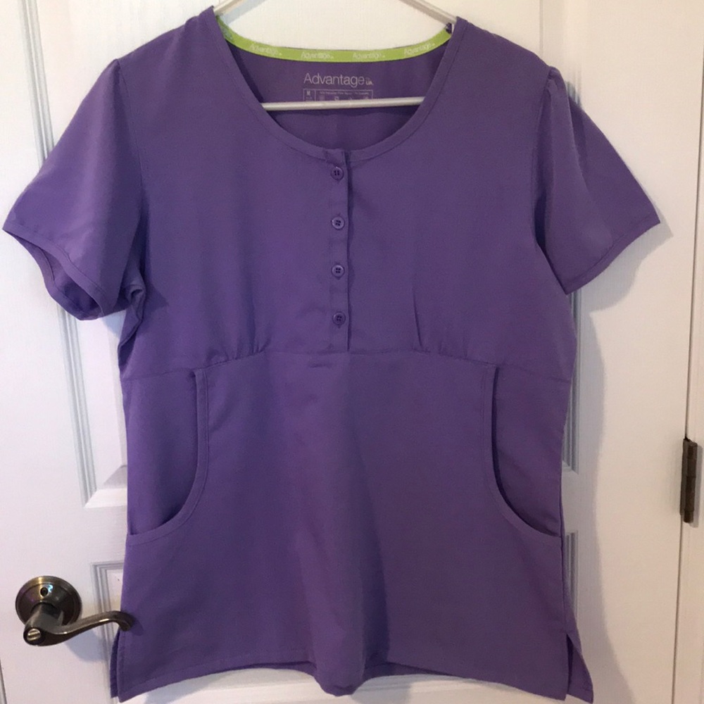 Purple scrubs top